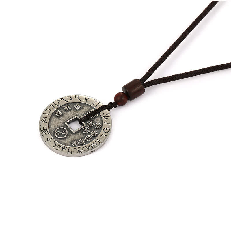Collier pendentif en cuivre avec Buddha Stones Bagua Yin Yang et pièce de monnaie en forme d'étoile - image 11