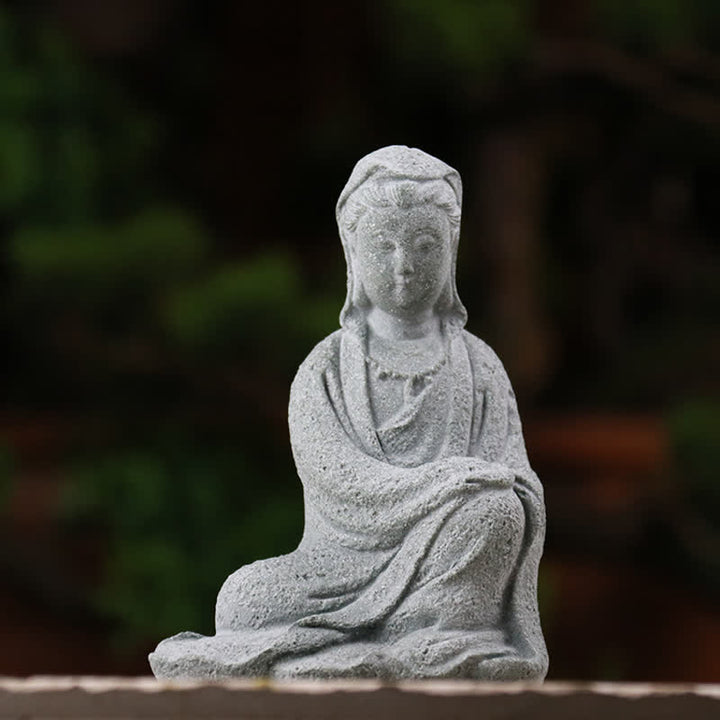 Buddha Stones Statue d'Avalokitesvara Bénédiction Décoration de la maison - image 6