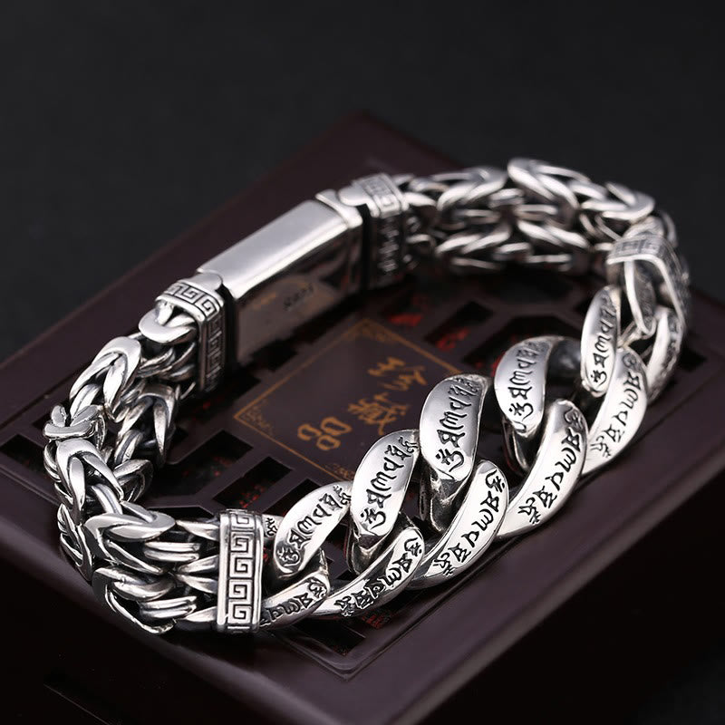 Bracelet de pureté et de paix gravé Buddha Stones Om Mani Padme Hum