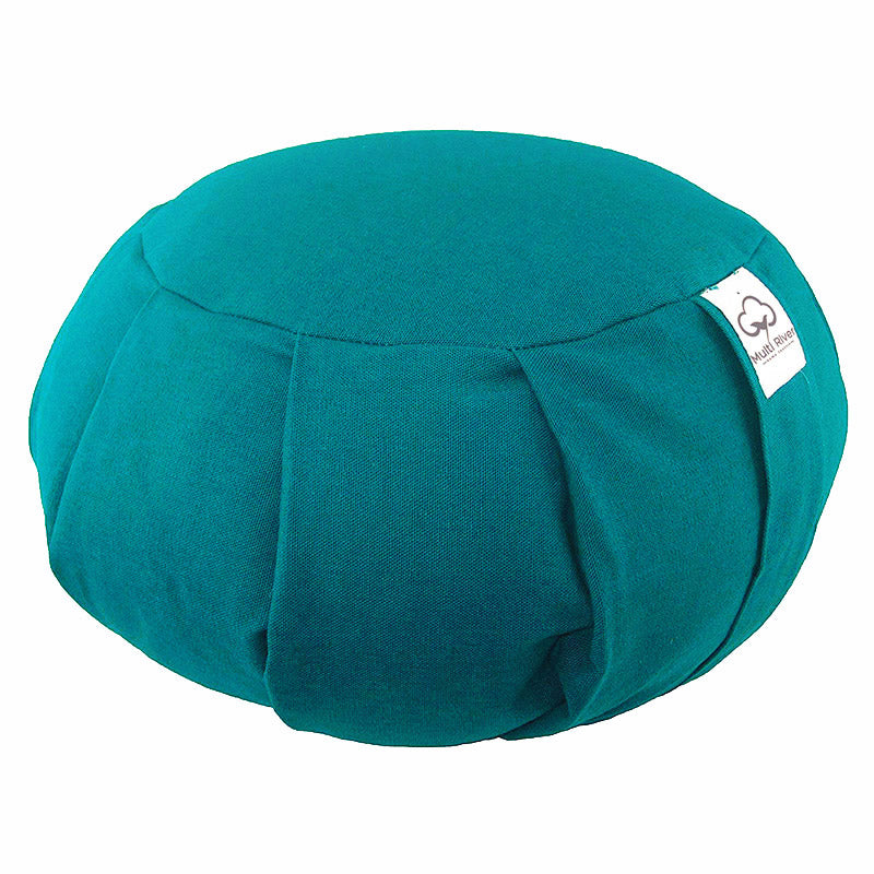 Buddha Stones Coussin de méditation en cosses de sarrasin et coton, décoration intérieure - 36 cm x 15 cm - CadetBlue - image 7