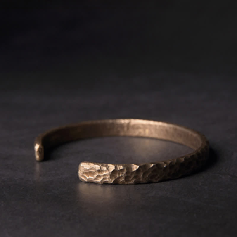 Bracelet manchette en cuivre au design simple Buddha Stones - image 9