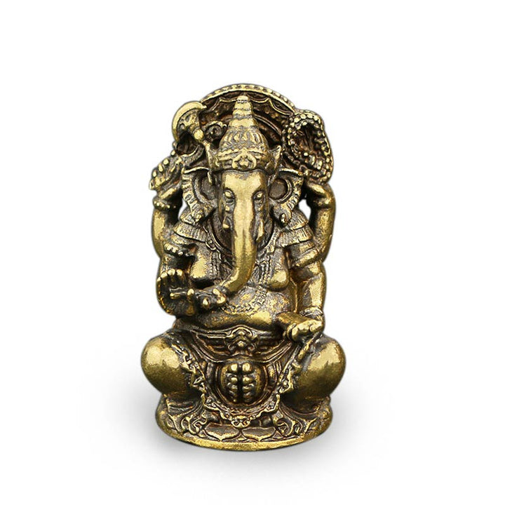 Statue d'éléphant Ganesh Ganpati Richesse Décoration d'intérieur - Cuivre - image 0