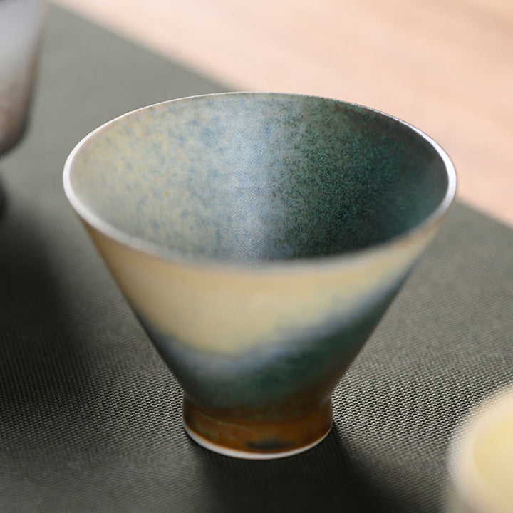 Tasse à thé en porcelaine avec four de transmutation en Buddha Stones vintage Tasse à thé Kung Fu