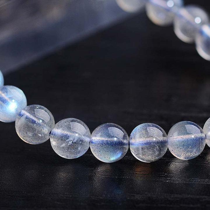 Bracelet de perles de guérison en pierre de lune naturelle Buddha Stones - image 11