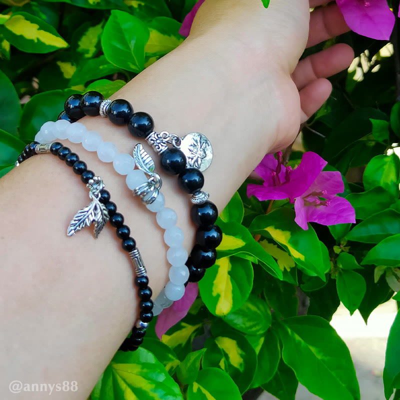 Bracelet Lotus en perles de cristal de quartz naturel avec énergie de guérison et 3 pièces de Buddha Stones - image 12