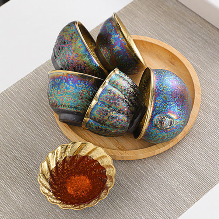Tasses à thé en céramique colorées Buddha Stones
