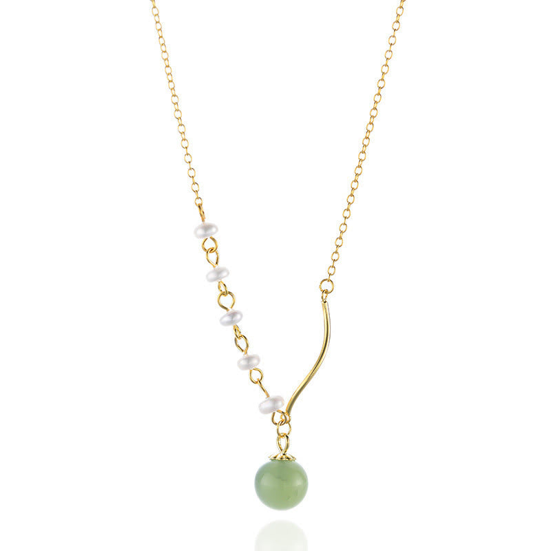 Collier avec pendentif porte-bonheur en perles de jade Hetian naturelles de Bouddha Stones