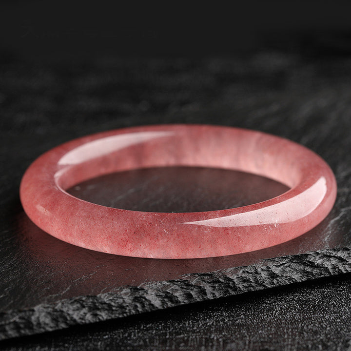 Bracelet de guérison d'amour en quartz fraise naturel Buddha Stones - image 7