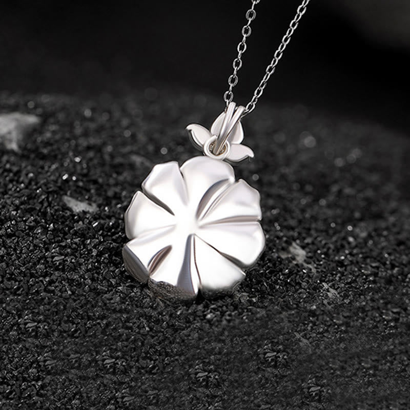 Collier pendentif de guérison en perles de pivoine en argent sterling 999 Buddha Stones