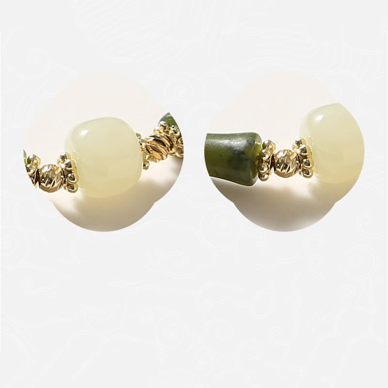 Bracelet chaîne porte-bonheur en bambou avec Buddha Stones