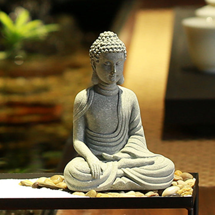 Buddha Stones Méditation assise Bouddha Bénédiction Compassion Décoration - image 1