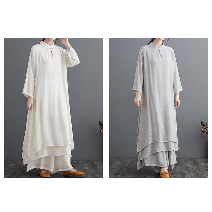 Ensemble de vêtements pour femmes Buddha Stones et motif simple pour méditation, prière, pratique spirituelle zen, yoga