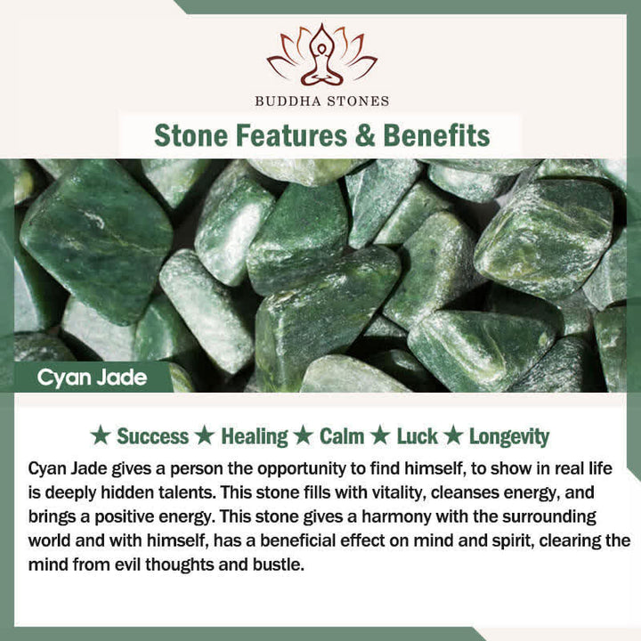 Buddha Stones d'oreilles à tige en argent sterling 925 et jade cyan Hetian, motif lapin porte-bonheur