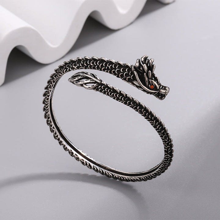 Bracelet de protection porte-bonheur Buddha Stones et motif écailles de dragon