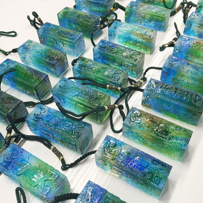 Pièce d'art en cristal Liuli faite à la main Feng Shui Décoration de bureau à domicile