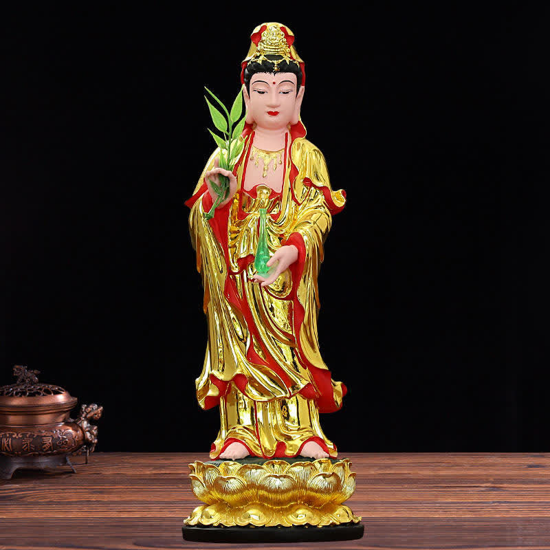 Figurine de Bodhisattva Avalokitesvara de Chenrezig Statue en résine Harmony Décoration de la maison - image 3