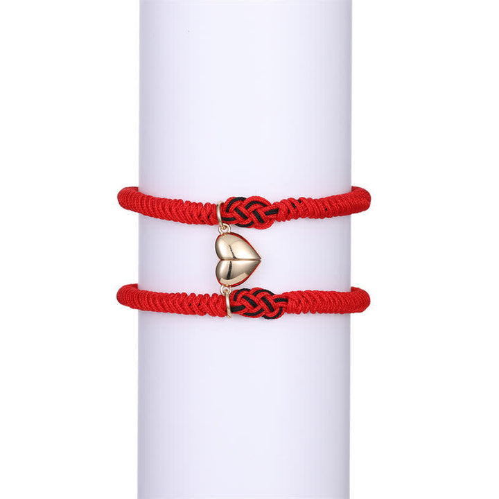 Bracelet tibétain en corde avec protection et nœud chinois porte-bonheur, lot de 2 Buddha Stones