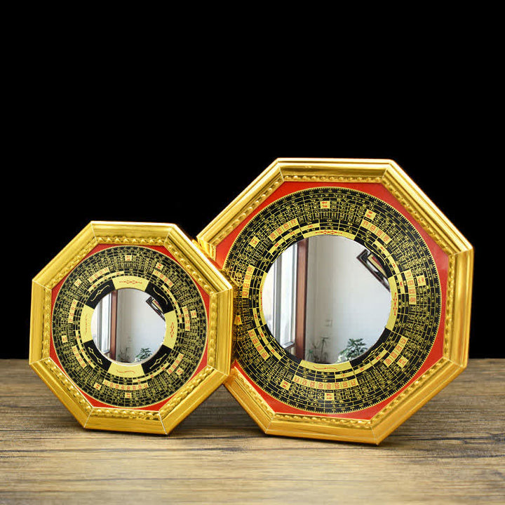 Carte Feng Shui Bagua Pièces des Cinq Empereurs Gourde Équilibre Carte Énergie Salon Miroir