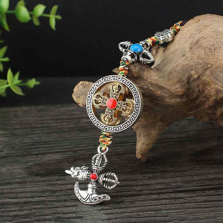 Décoration de voiture à suspendre avec le pouvoir spirituel du Tibet Vajra