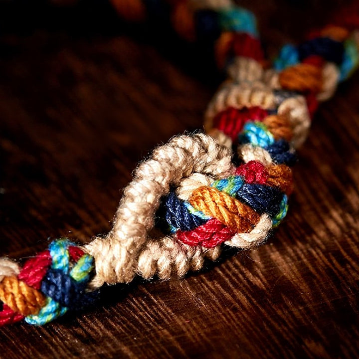 Buddha Stones Bracelet porte-bonheur tibétain multicolore tissé à la main - image 10