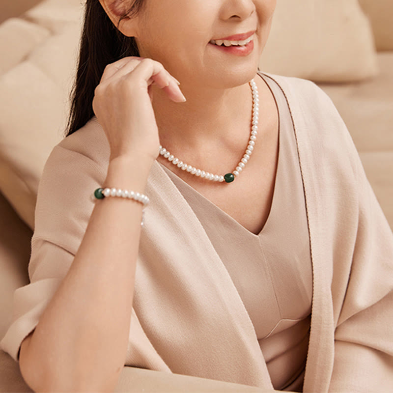 Buddha Stones en argent sterling 925 avec perles naturelles Hetian Jade Aigue-marine Sagesse Sincérité Bracelet - image 6