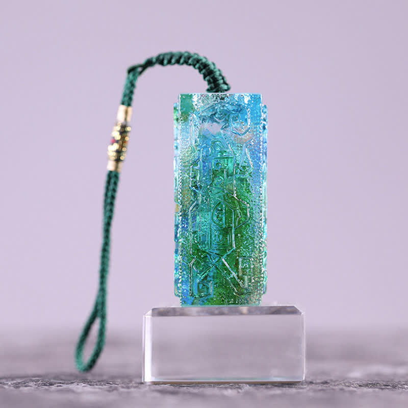Pièce d'art en cristal Liuli faite à la main Feng Shui Décoration de bureau à domicile