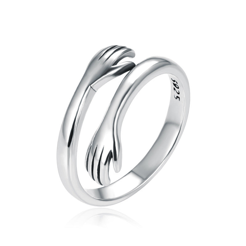 Bague de pouce en argent sterling 925 avec Buddha Stones - Argent - image 0