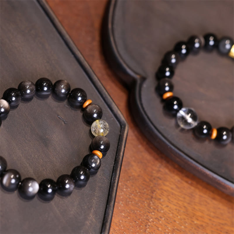 Bracelet de protection en Buddha Stones Om Mani Padme Hum