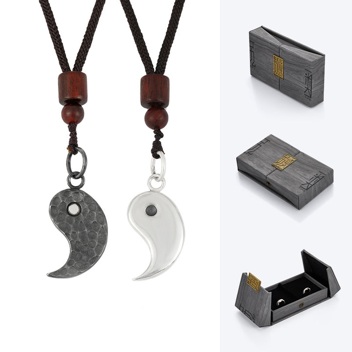 Collier pendentif en argent sterling 990 avec Buddha Stones et harmonie Yin Yang - Yin et Yang - image 14