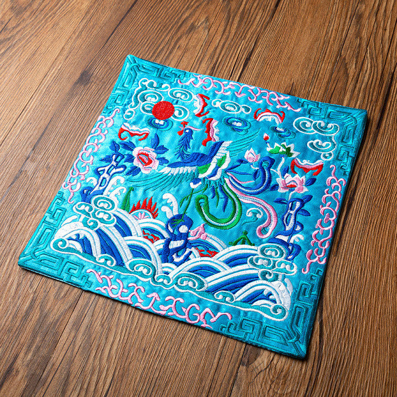 Dessous de Buddha Stones Phoenix Dragon Kirin Dessous de verre pour tasse à thé Dessous de verre Kung Fu