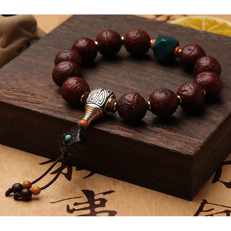 Buddha Stones , graines de Bodhi, porte-bonheur, richesse, pompon, breloque pour poignet
