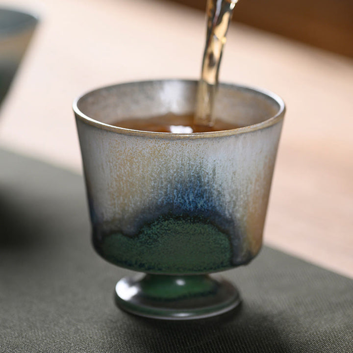 Tasse à thé en porcelaine avec four de transmutation en Buddha Stones vintage Tasse à thé Kung Fu