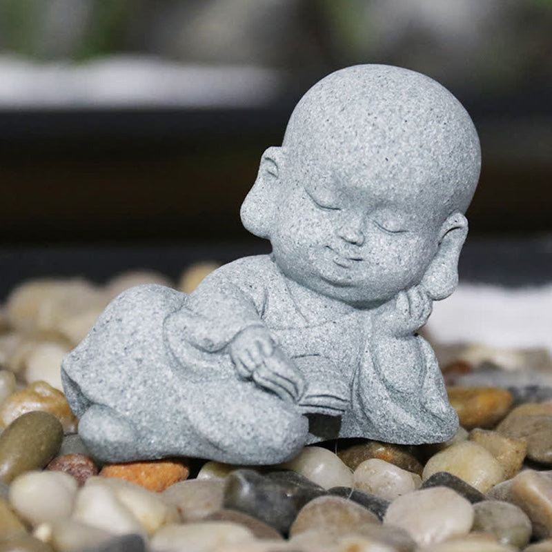 Buddha Stones Méditation Prière Moine Statue de Bouddha Sérénité Décoration de la Maison - image 0