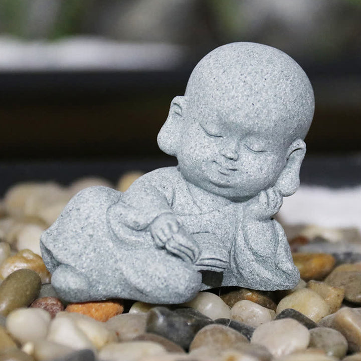 Buddha Stones Méditation Prière Moine Statue de Bouddha Sérénité Décoration de la Maison - image 0