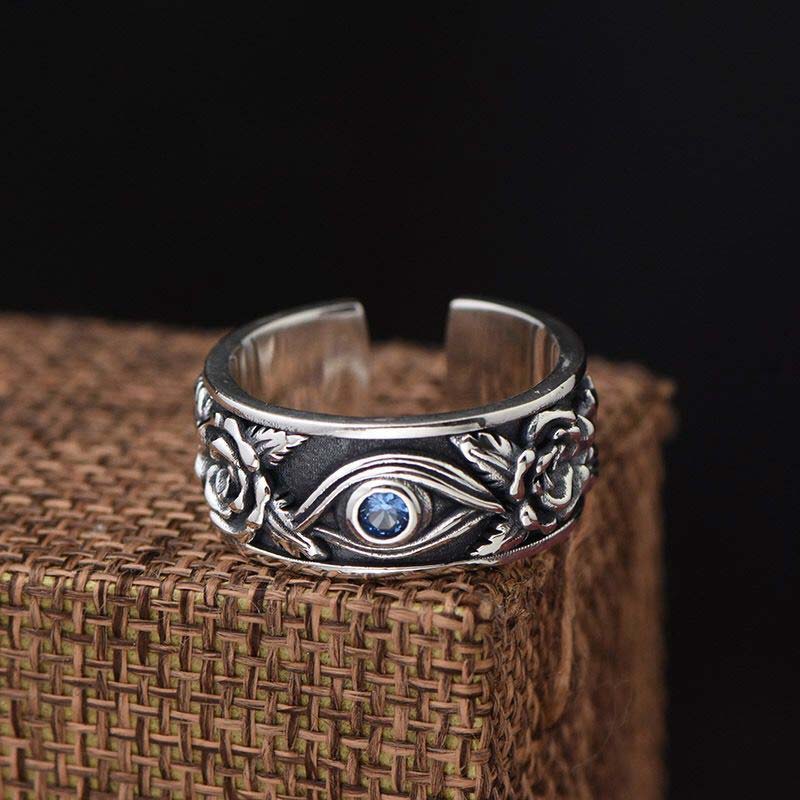 Bague ajustable de protection en cristal œil d'Horus Buddha Stones - image 4