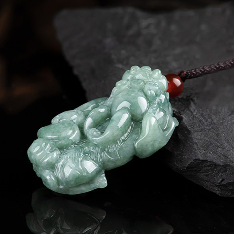 Collier pendentif en jade PiXiu avec Buddha Stones pour la richesse et la chance - image 6