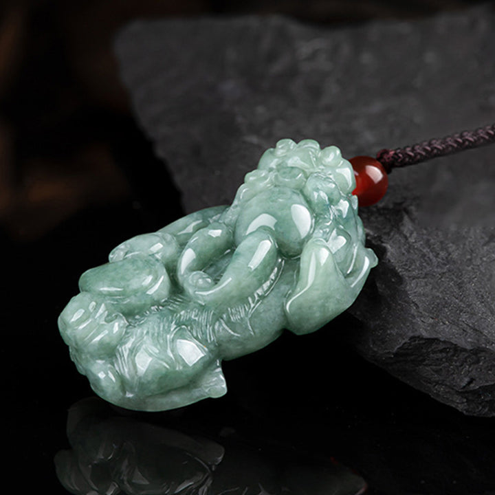 Collier pendentif en jade PiXiu avec Buddha Stones pour la richesse et la chance - image 6