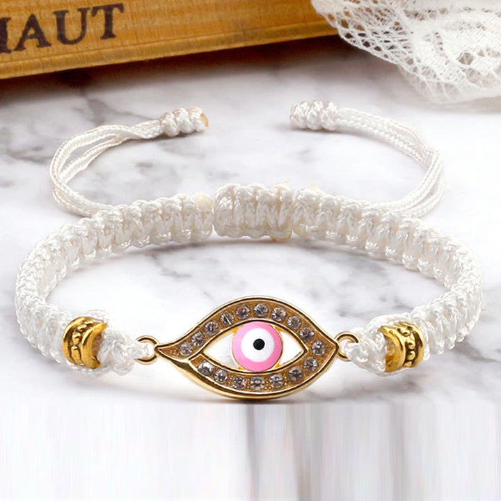 Bracelet en corde avec Buddha Stones pour éloigner le mauvais œil et les mauvais esprits