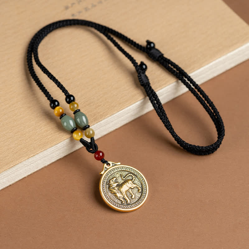 Collier avec pendentif et 12 bénédictions du zodiaque chinois - Tigre - image 6