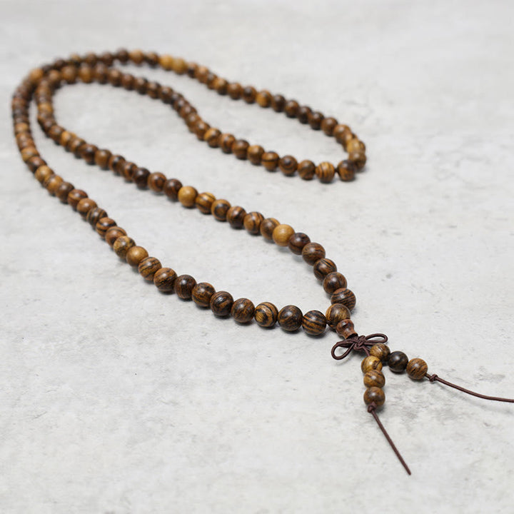 Bracelet Mala 108 Buddha Stones Prière Méditation Bois de Santal Élastique - image 22