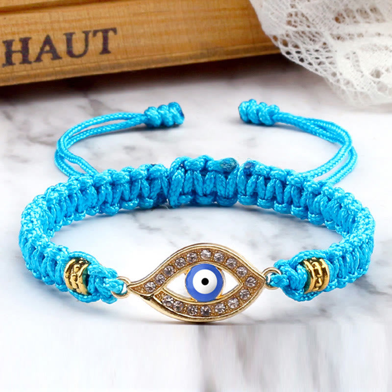Bracelet en corde avec Buddha Stones pour éloigner le mauvais œil et les mauvais esprits