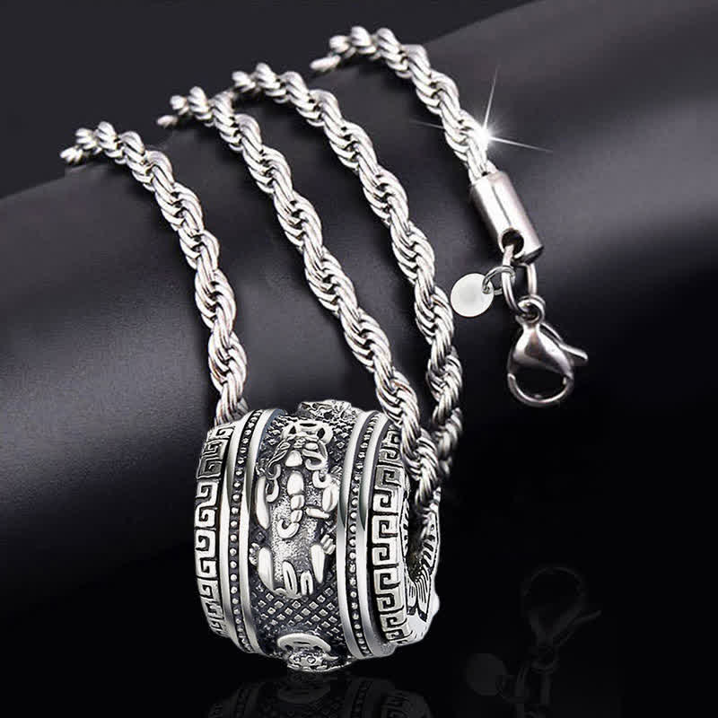 Collier pendentif rotatif PiXiu Lucky Wealth Buddha Stones - Pendentif et chaîne torsadée - image 8