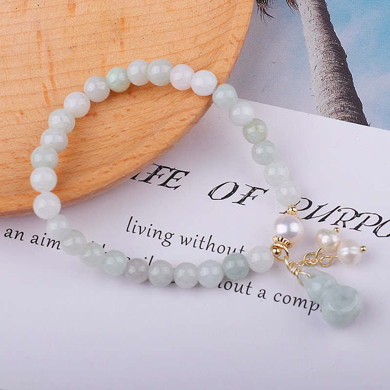 Bracelet de prospérité et de chance en perles de jade naturelles Buddha Stones
