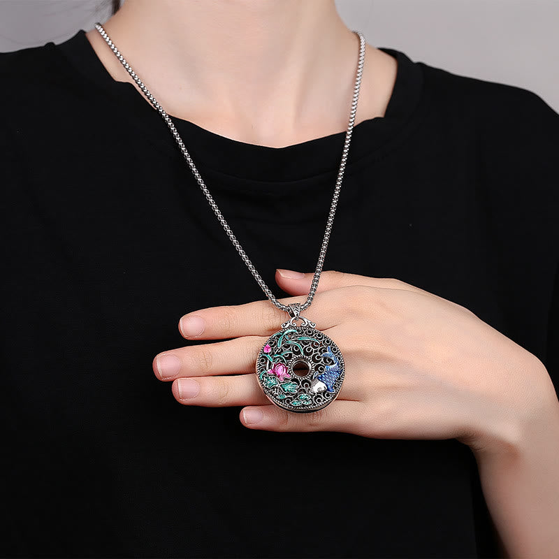 Collier pendentif Buddha Stones Koi Fish Lotus Peace Buckle Fu Character Wealth Luck - image 4