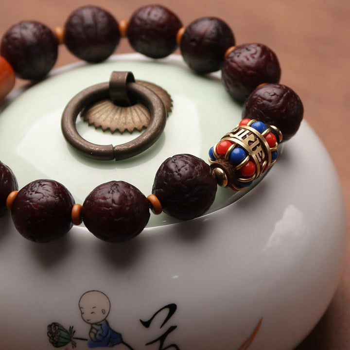 Buddha Stones , graines de Bodhi, porte-bonheur, richesse, pompon, breloque pour poignet