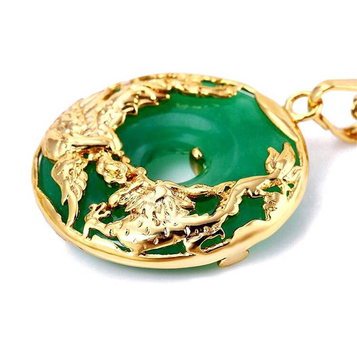 Collier de prospérité en jade naturel Buddha Stones