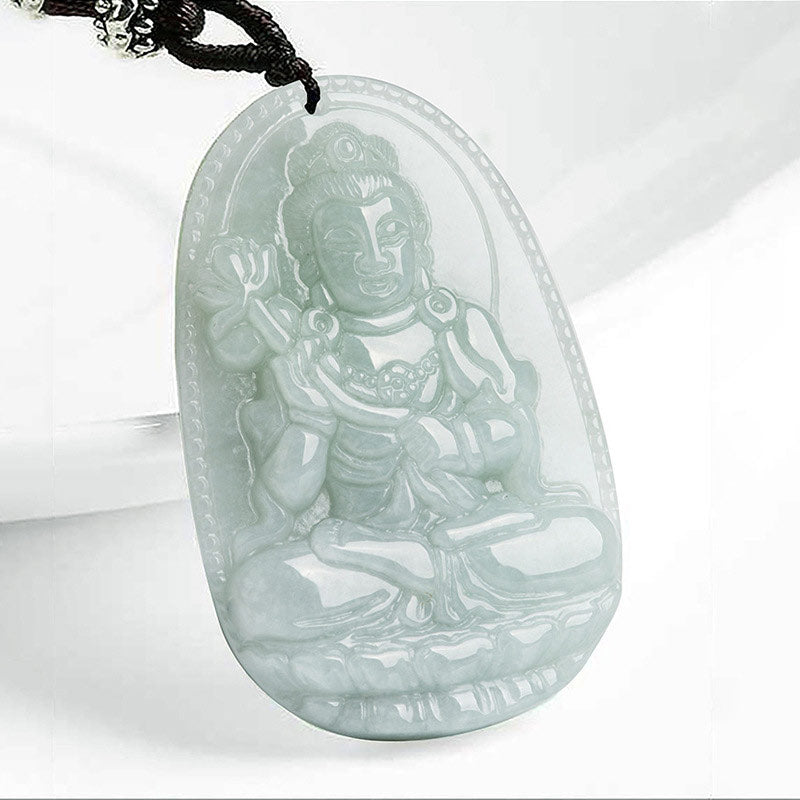 Collier pendentif en jade avec Buddha Stones et zodiaque chinois - Cheval - image 11