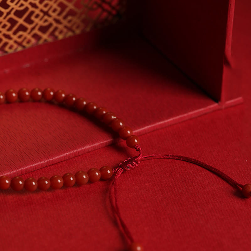 Bracelet de confiance à double boucle de paix en agate rouge naturelle et jade Hetian de Buddha Stones
