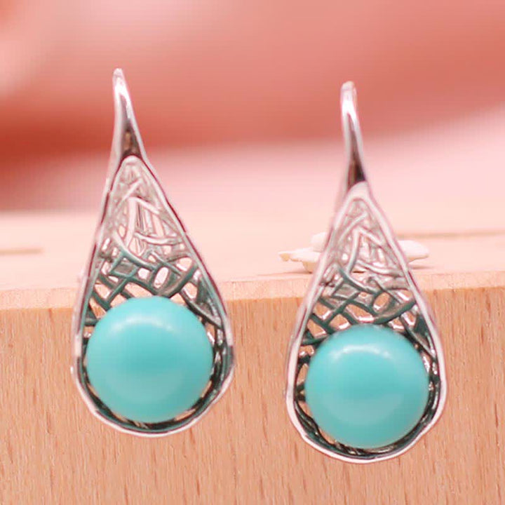Boucles d'oreilles pendantes en argent sterling 925 avec Buddha Stones - image 5