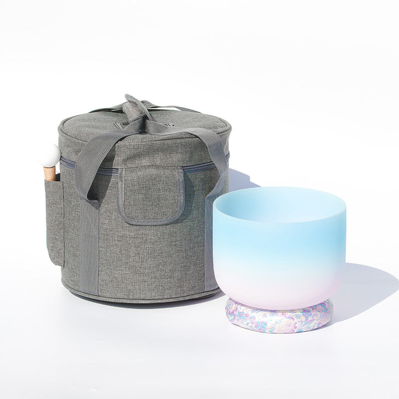 Bol chantant en cristal tibétain, fabriqué artisanalement pour le yoga et la méditation, avec pochette. - image 1
